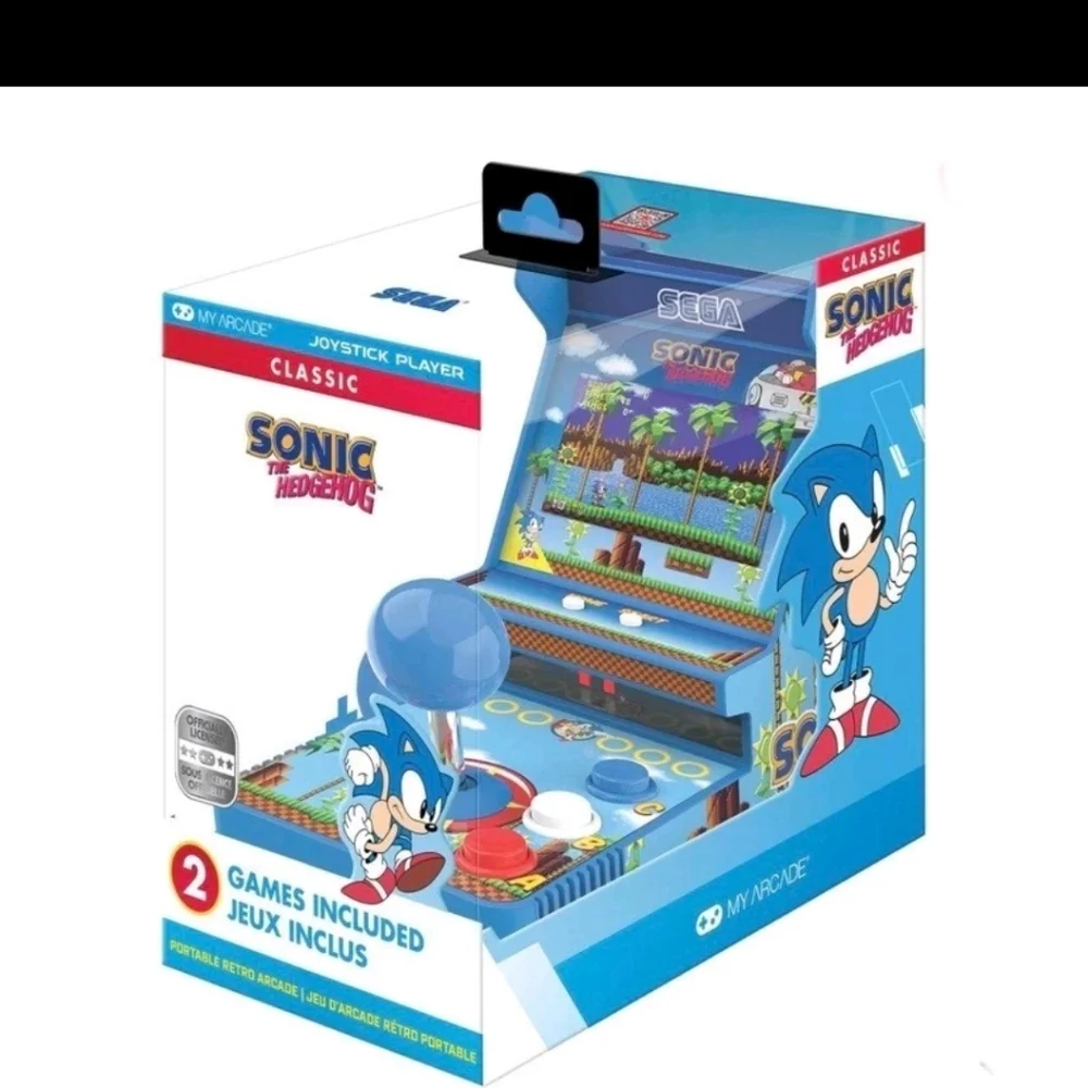 My Arcade Sonic The Hedgehog Joystick Player 2in1 Sega Classic Arcade 6+ New